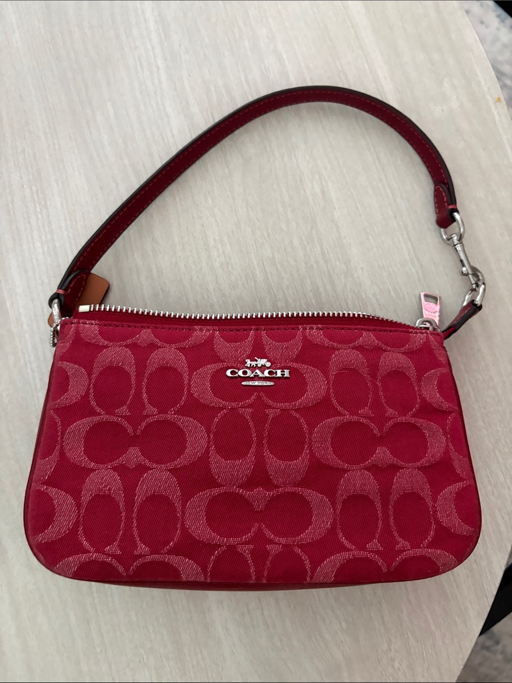 Coach Pink Signature Mini Shoulder Bag